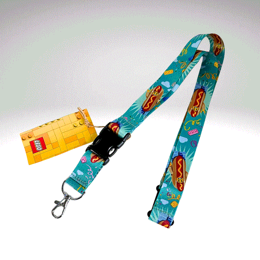 Lego Hot Dog Man Lanyard